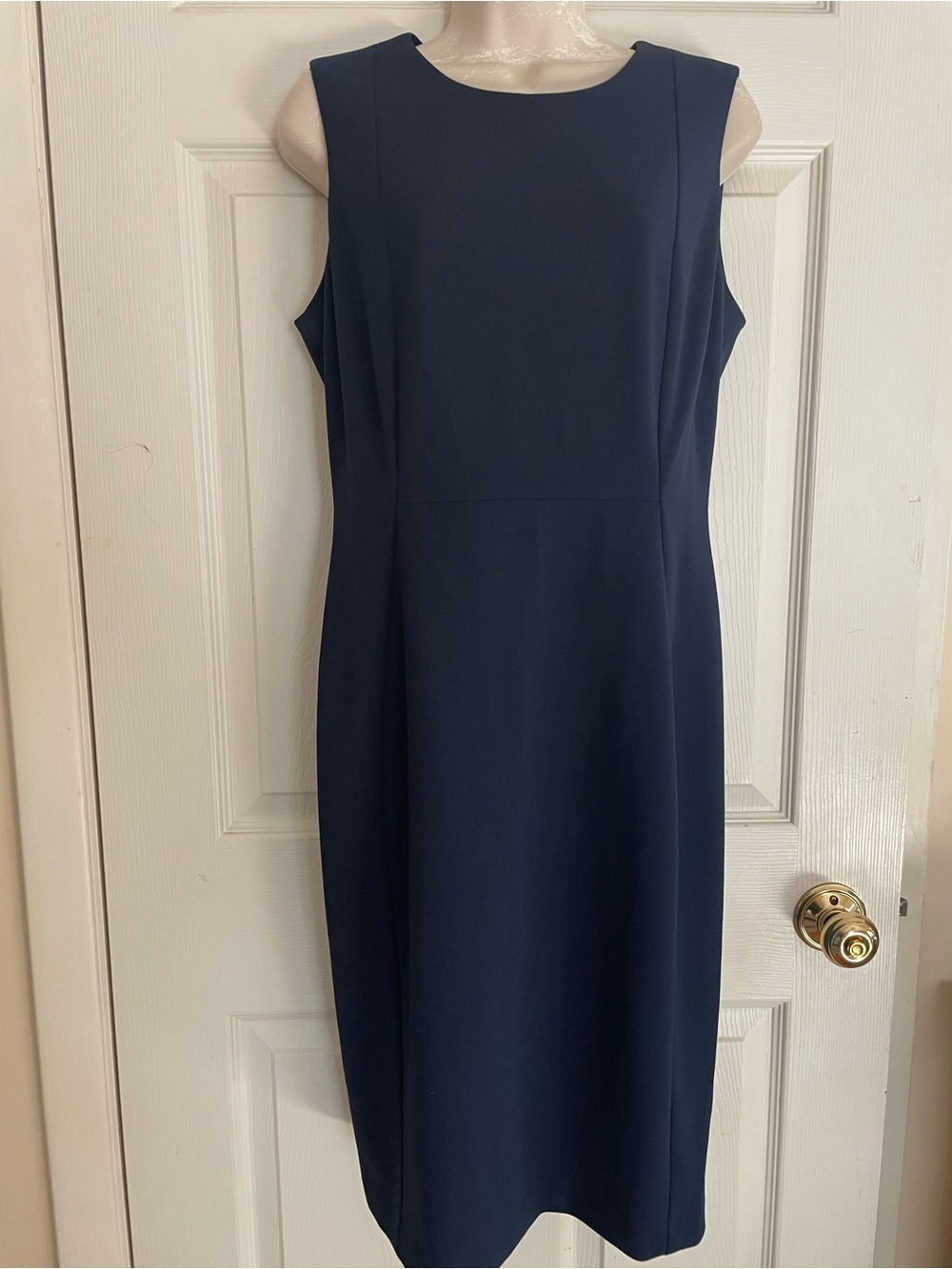 Calvin Klein Navy Sleeveless Sheath Dress